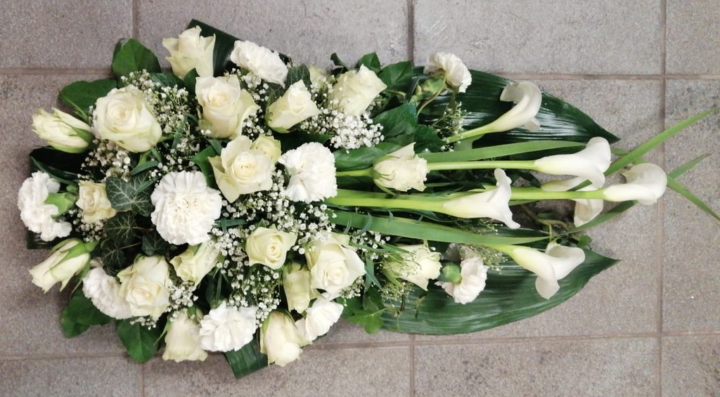 Maneschijn (Delicaat bloemstuk, Witte, Selecteer een tekst uit de lijst)