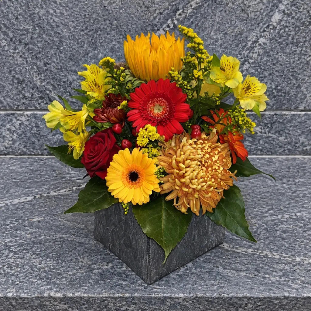 Composition florale Toussaint n°08